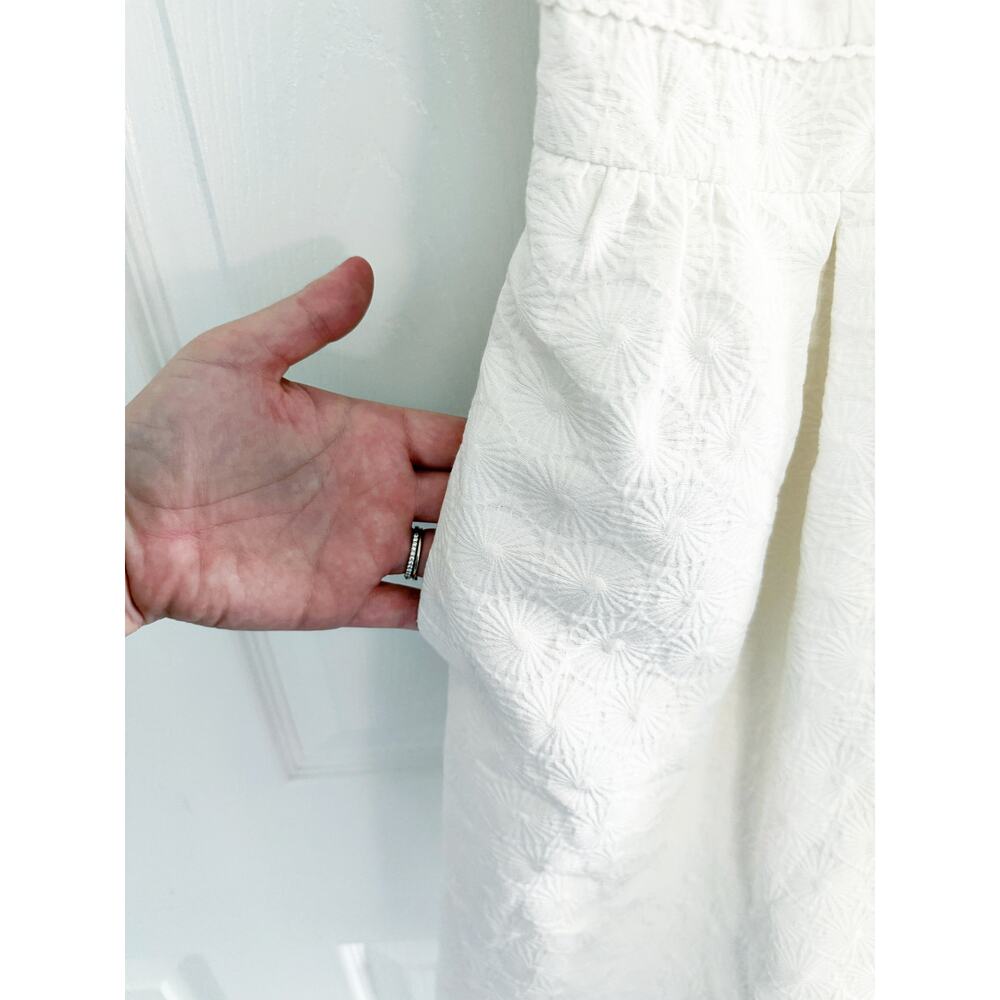 Boden Ivory Daisy Jacquard Cap Sleeve Sheath Dress Classic Feminine Bridal Chic - Picture 4 of 7